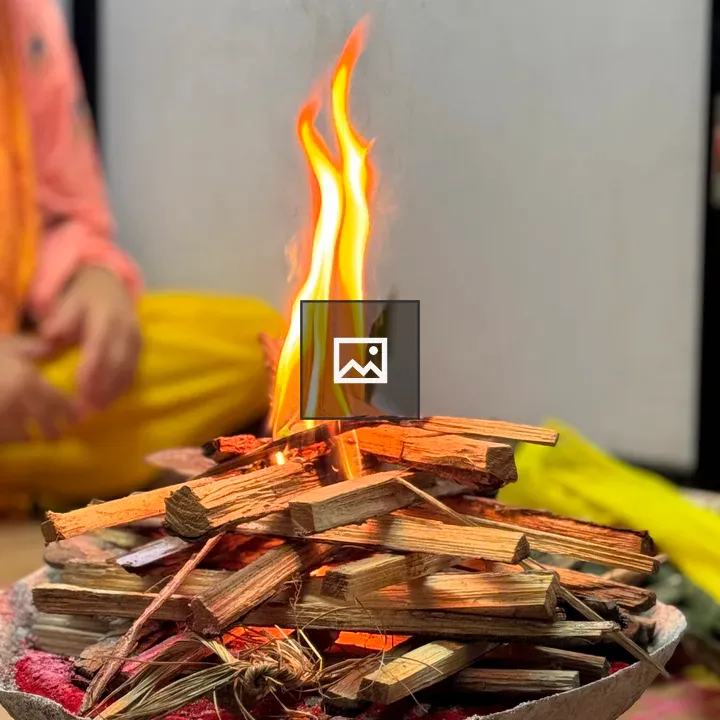 Fire in clay bowl ritual