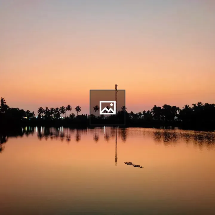 Lake at Sunrise Silhouette