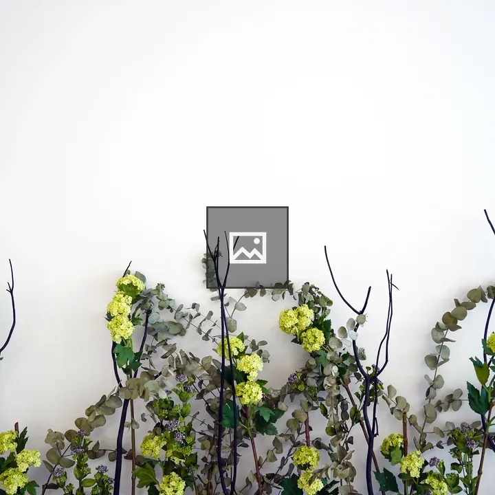 Decorative greens and branches arrangement