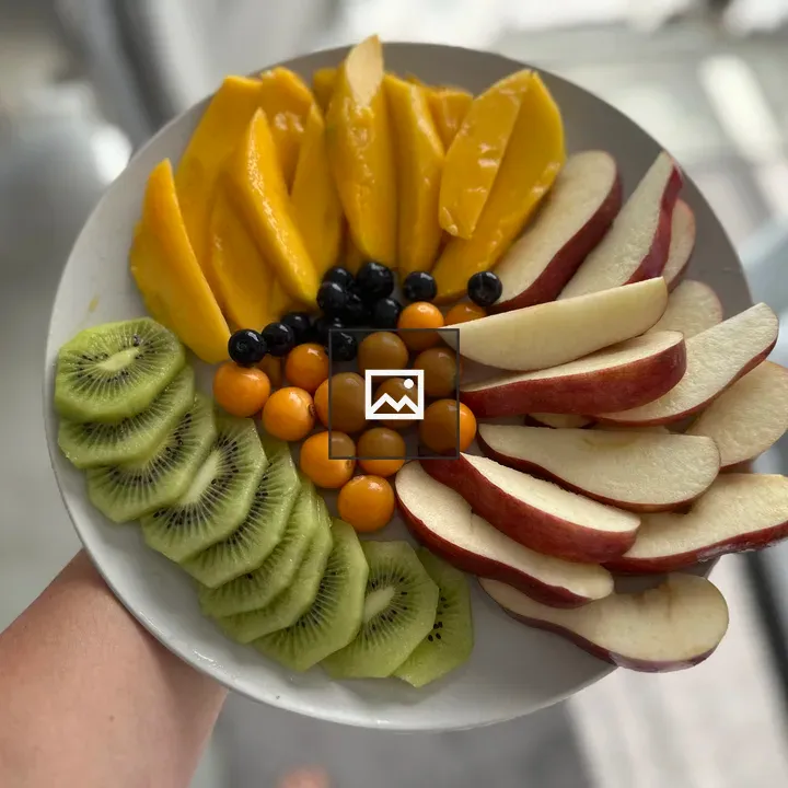 Fruit platter on plate