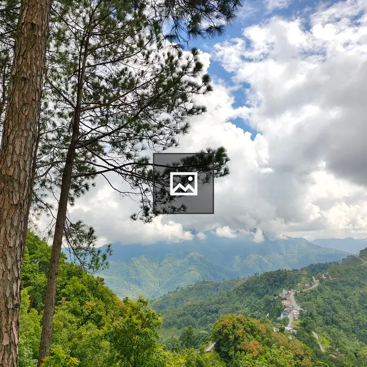 A scenic mountainous view