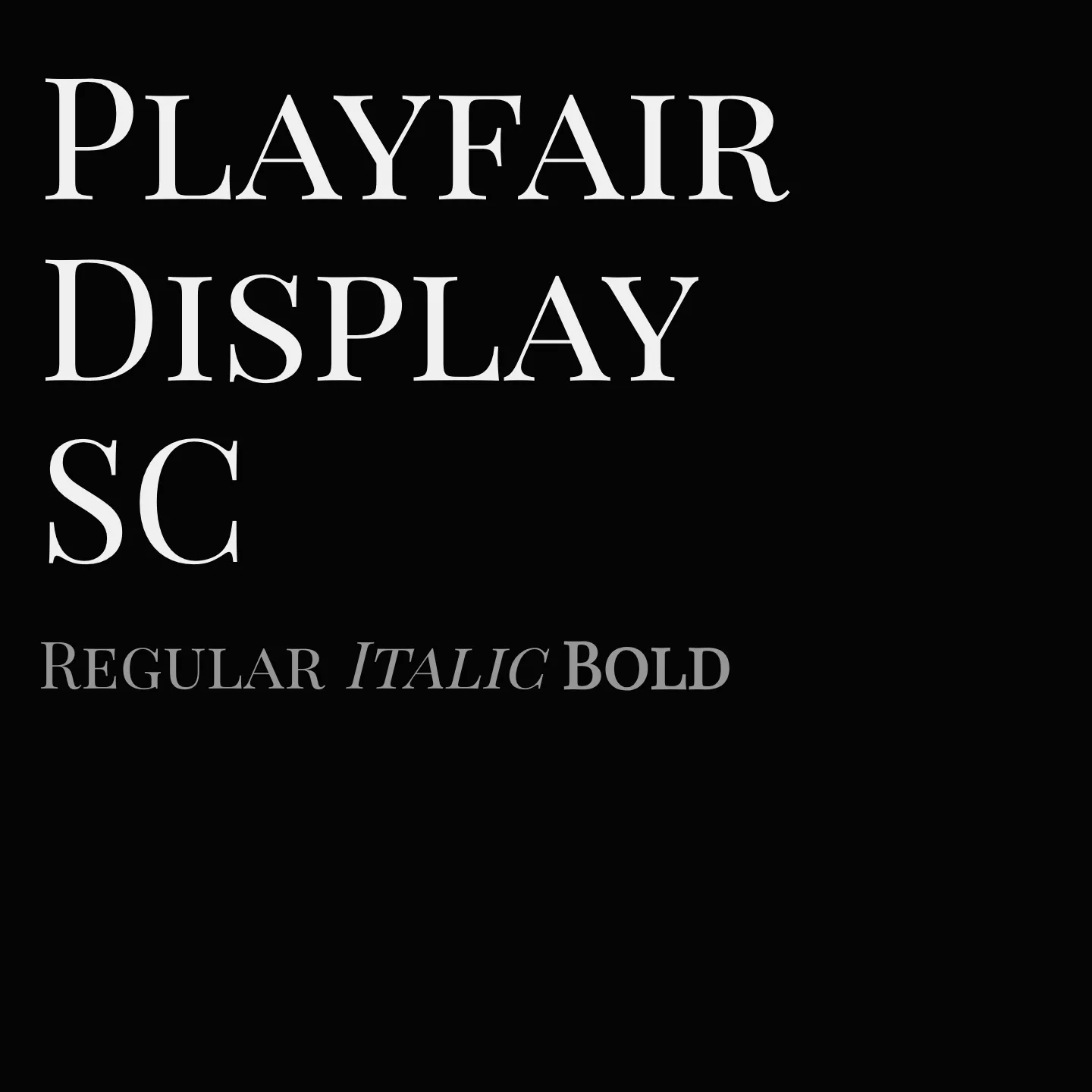 Playfair Display SC