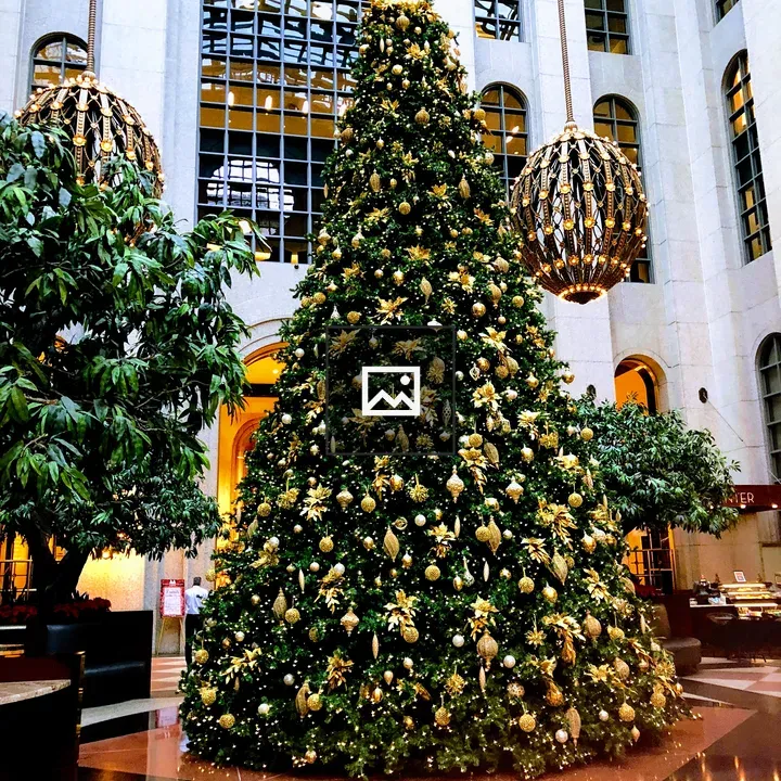 Tall Christmas Tree at Ritz-Carlton Atlanta