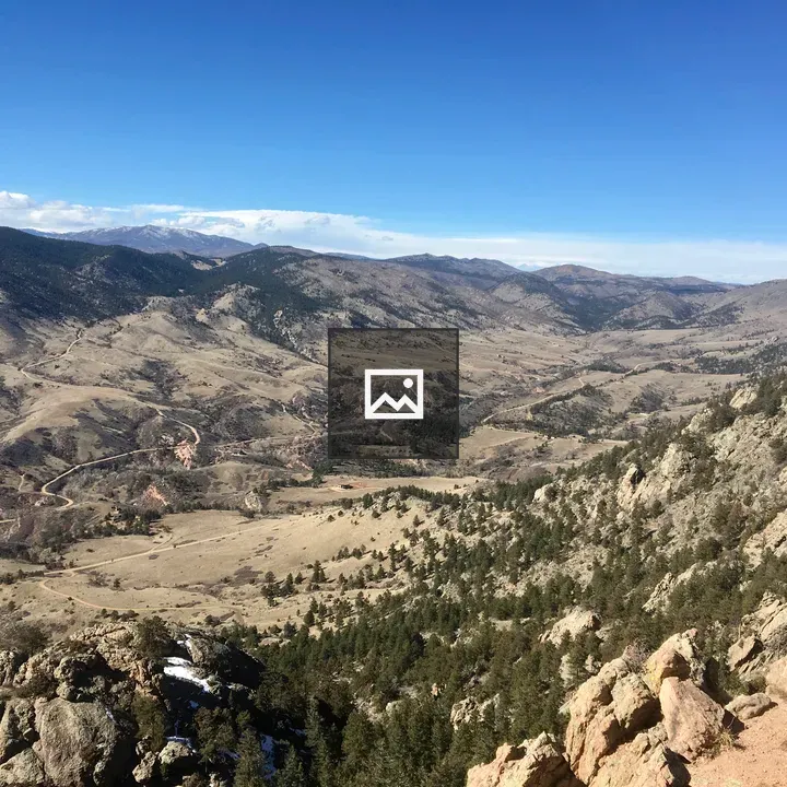 Valley in rocky mountains