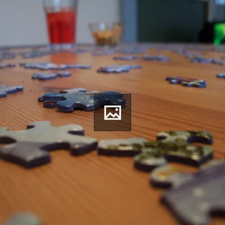 Puzzle pieces on a table
