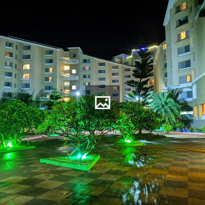 Night view of residential complex