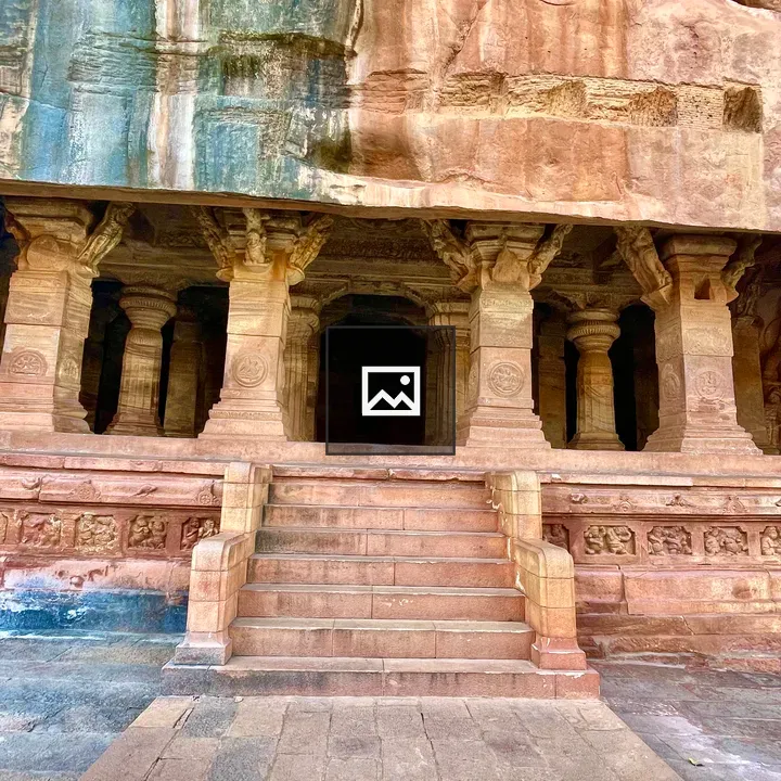 Third Cave Temple entrance Badami