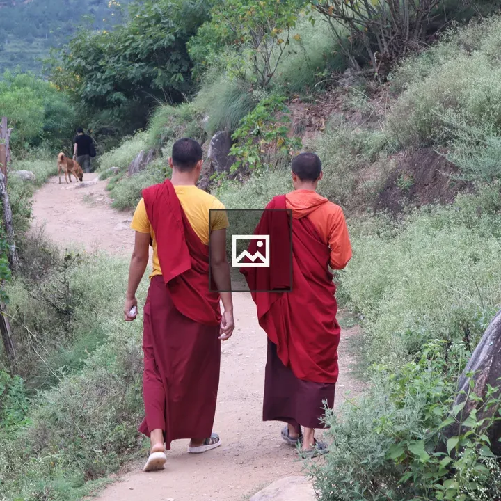 Monks In Bhutan