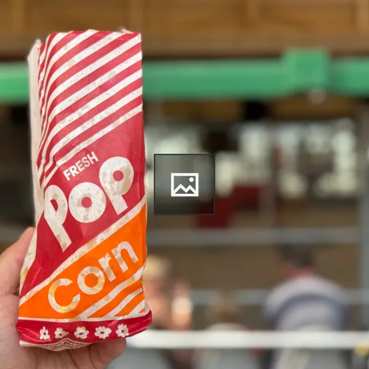 Personal-sized bag of popcorn
