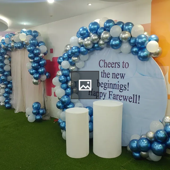 Balloon Arch and Farewell Backdrop