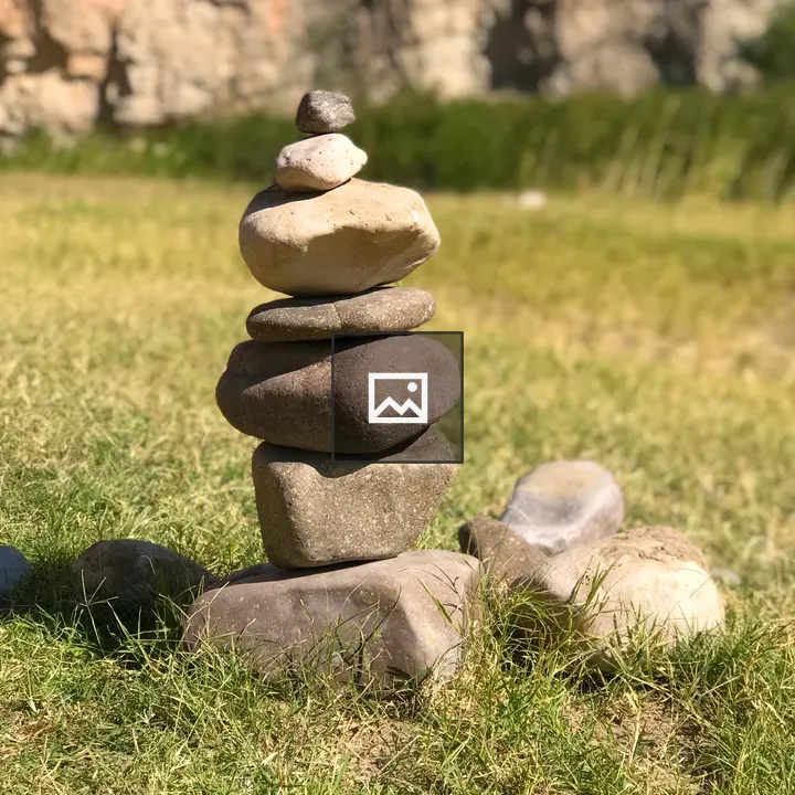 Balanced cairn of rocks