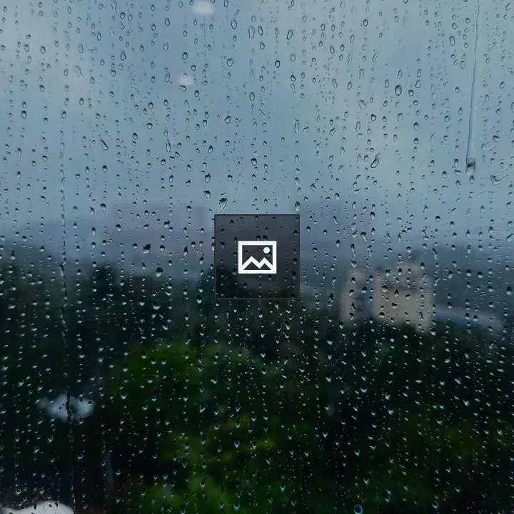 Close-up Window with Droplets