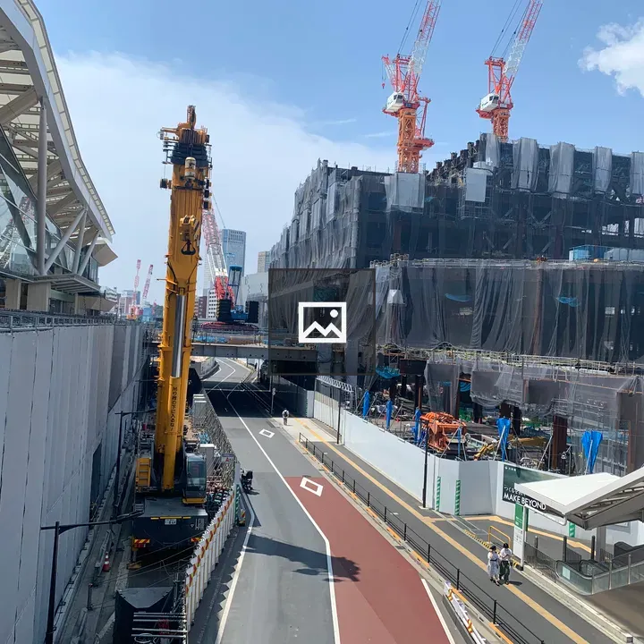 Construction near Takanawa Gateway Station