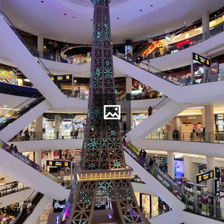 Replica Paris Eiffel Tower in mall
