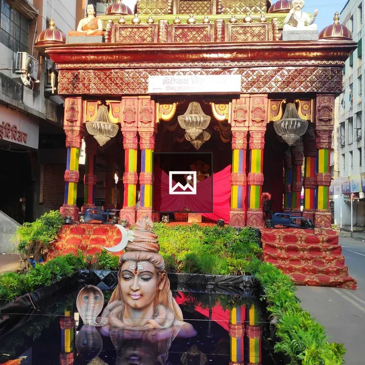 Ganesh Temple Decoration Scene