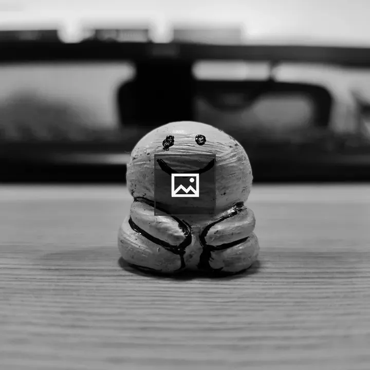 Smiley White Clay Figure