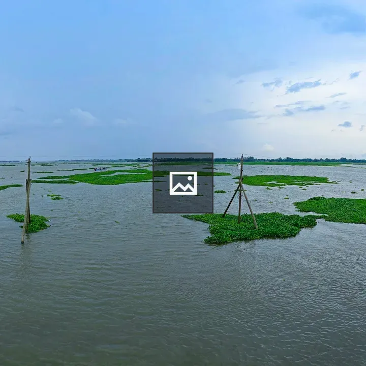 Bridge View of cloudy river