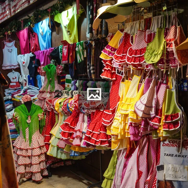 Flamenco dress market stall
