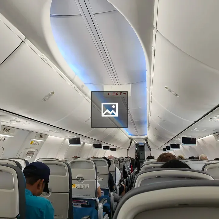 Inside an Airplane Cabin