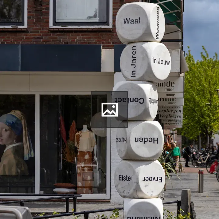 Cubes with Dutch Words in Wijchen
