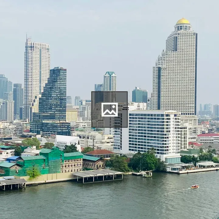 Riverfront Cityscape with Skyscrapers
