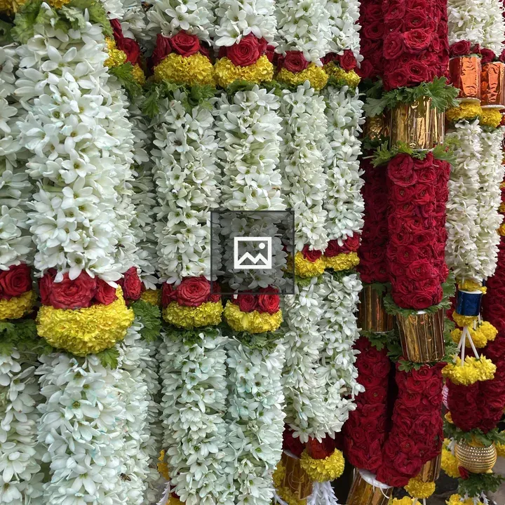 Jasmine, rose and marigold garlands
