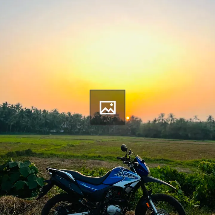 Evening sky with motorcycle