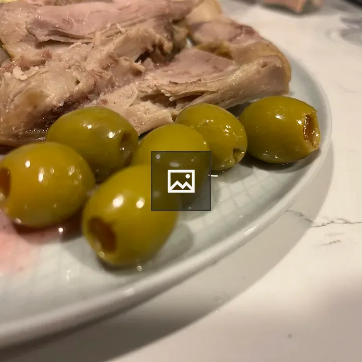 Olives on a Plate with Turkey