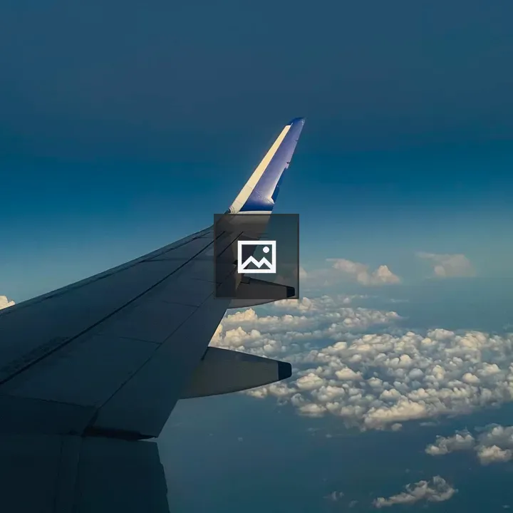 Airplane Wing in Sky