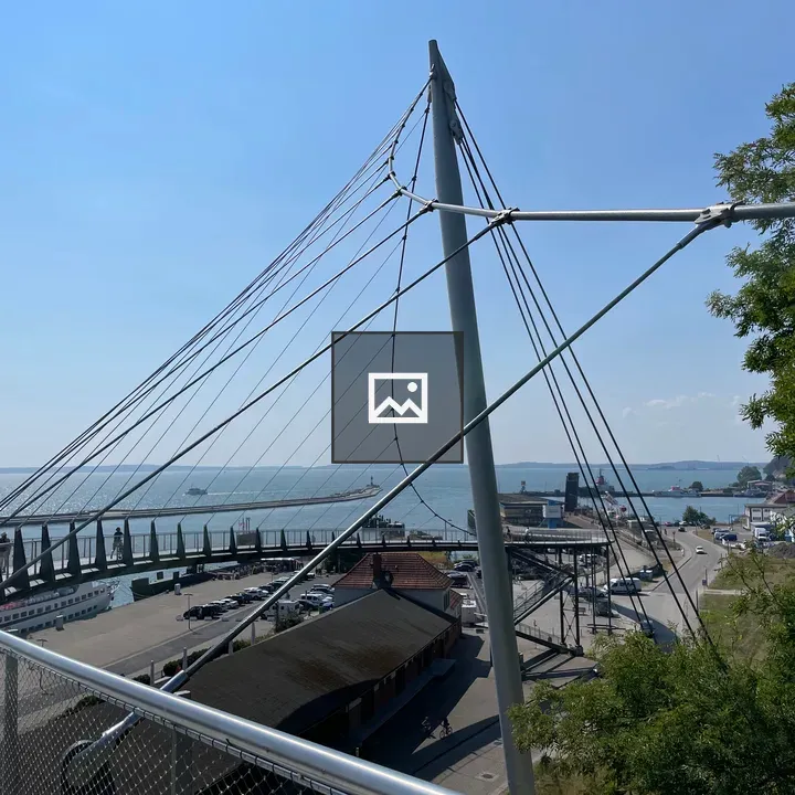 Pedestrian bridge to Sassnitz port