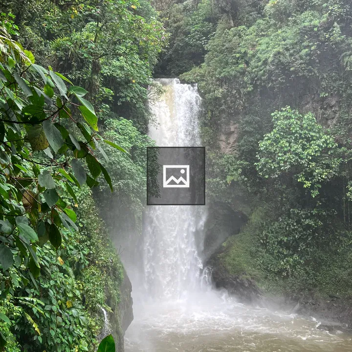 Waterfall in Costa Rican Rainforest
