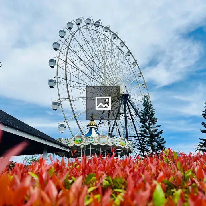 Ferris wheel with flowers