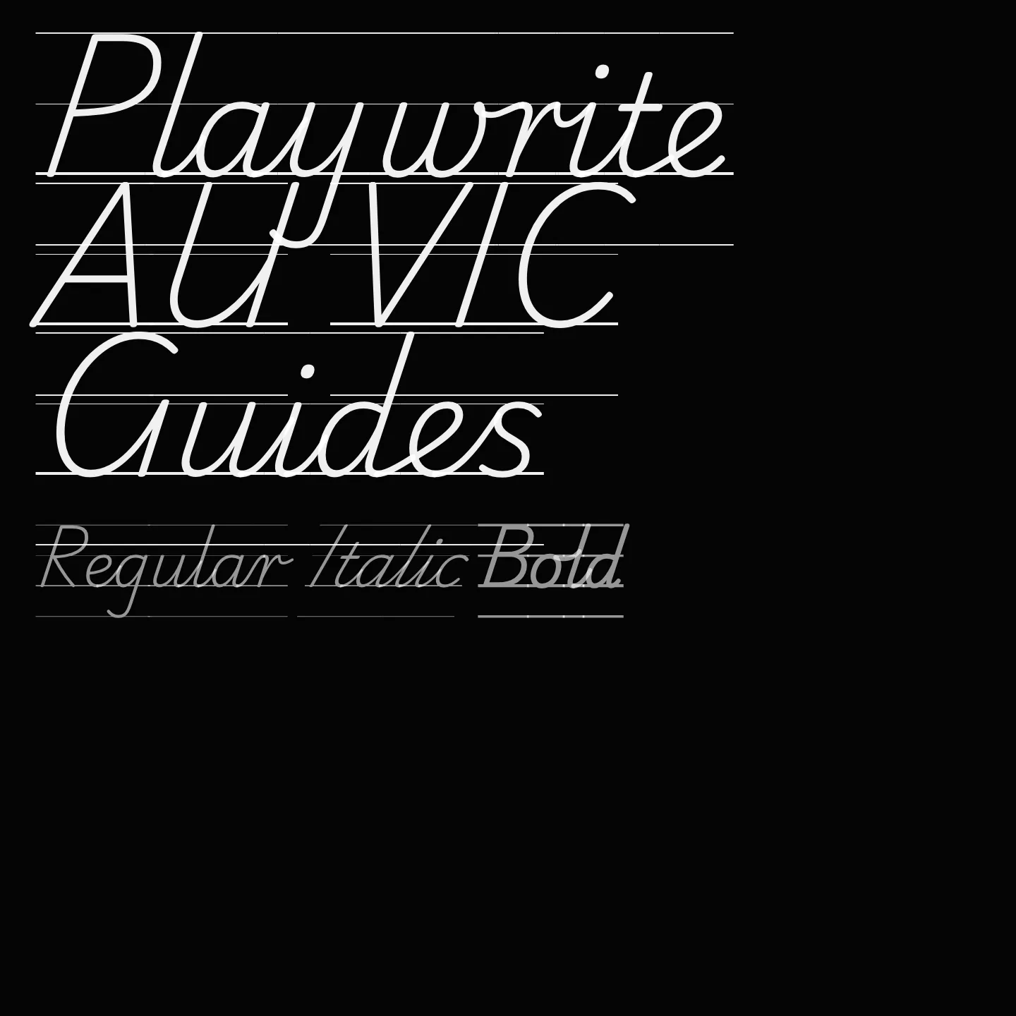 Playwrite AU VIC Guides