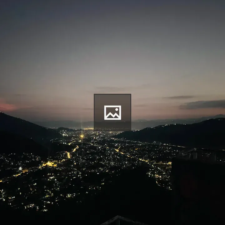 Night view over Gharmi Dada, Pokhara