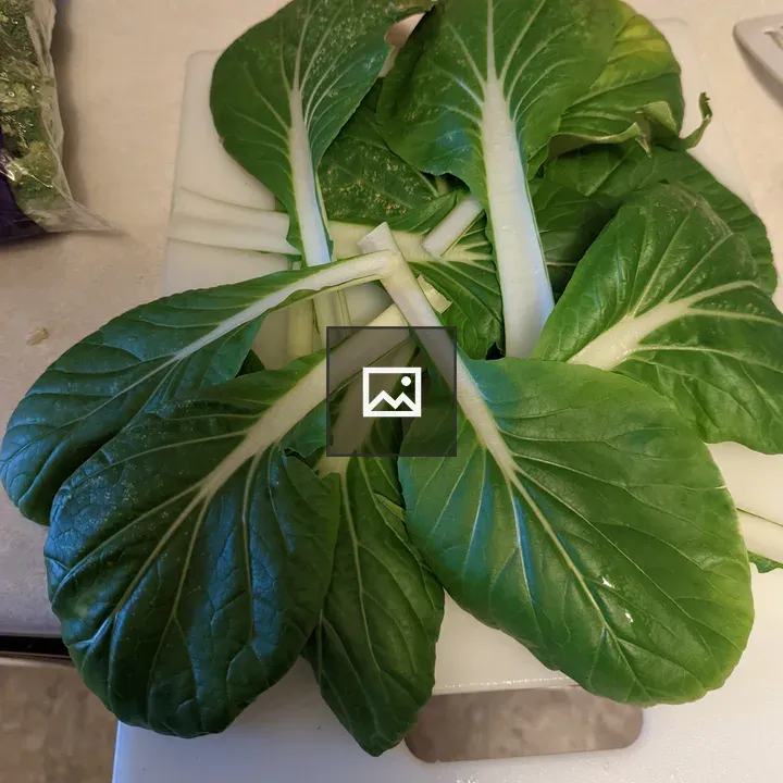 Bok Choy on Cutting Board