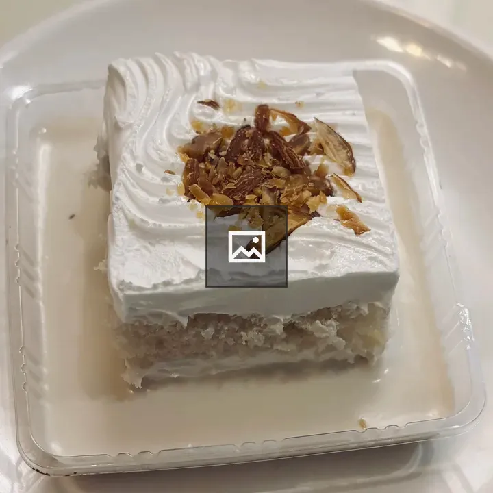 Square Cake on Plate