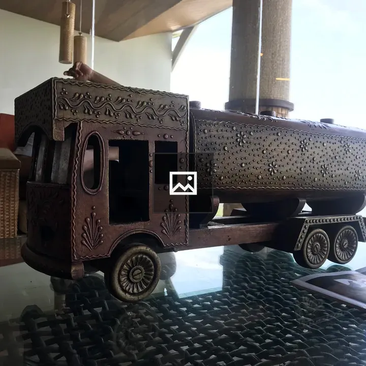 Decorative wooden model truck