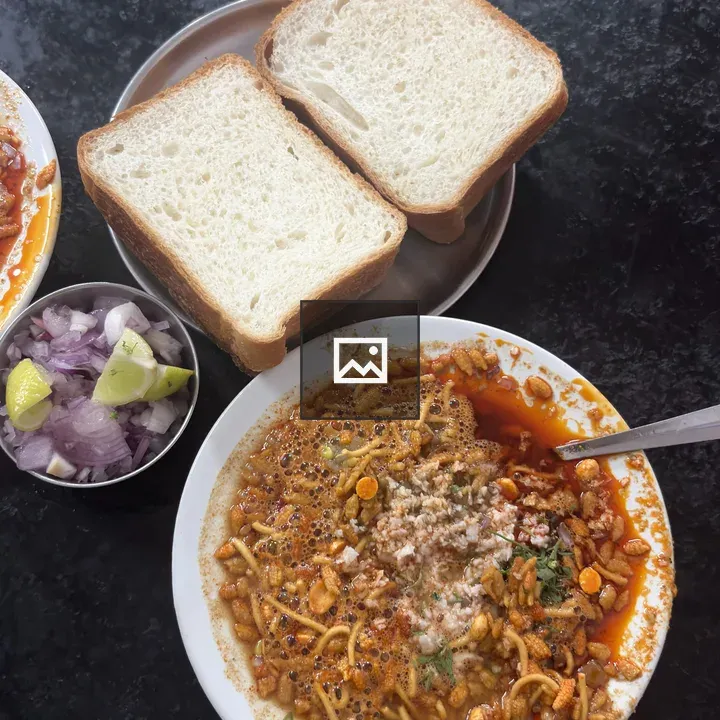 Misal Pav dish on table