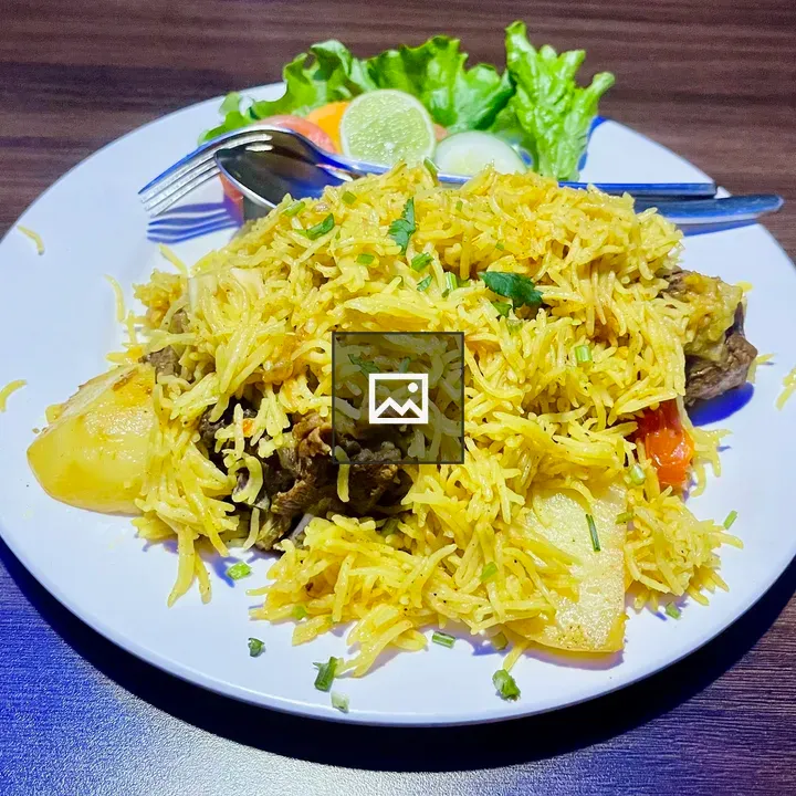 Biryani Plate with Cilantro