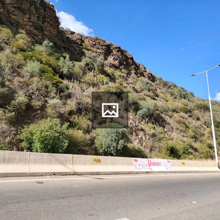 Road along rocky hillside