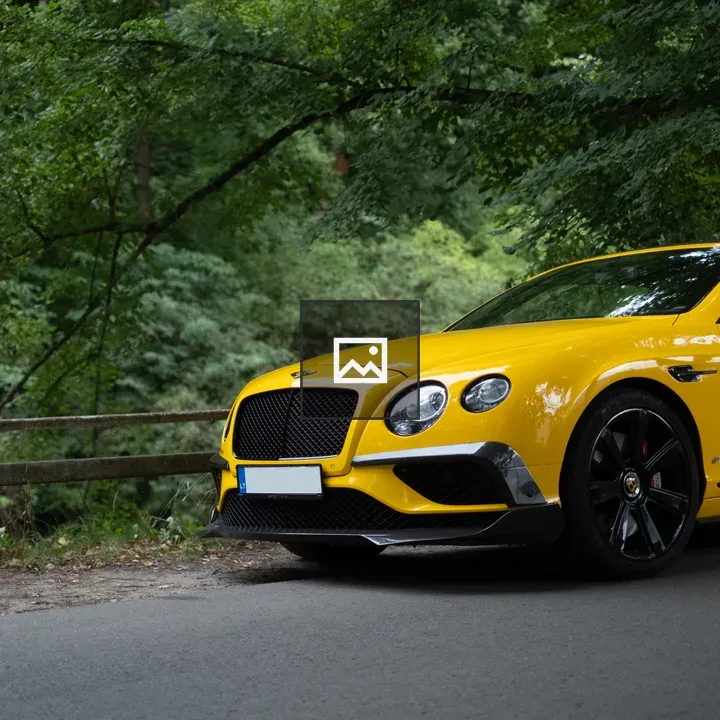 Yellow Bentley Continental GTC