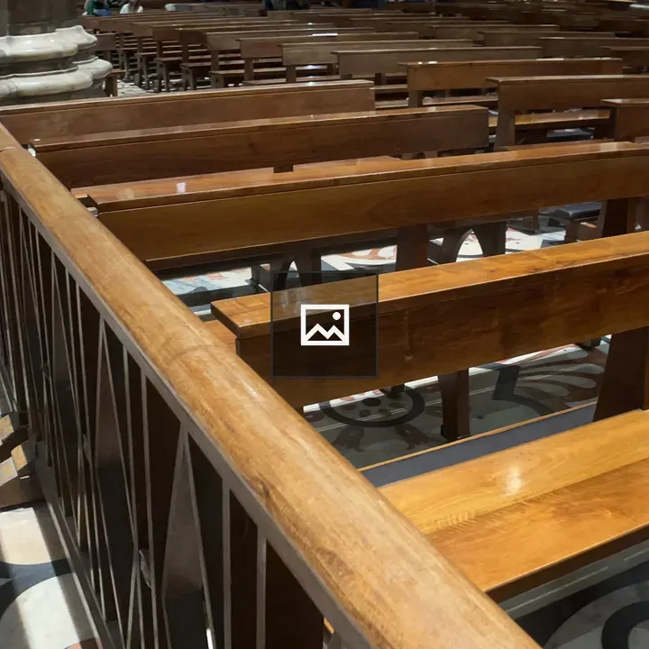 Prayer benches at Duomo di Milano