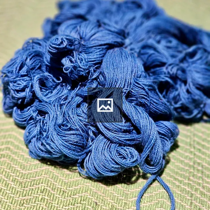 Deep blue yarn bundle