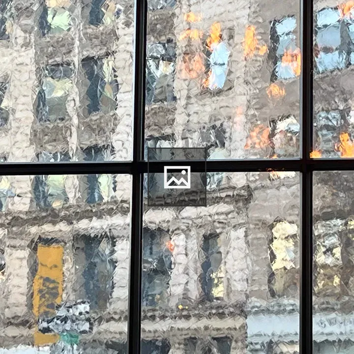 New York City street through glass windows