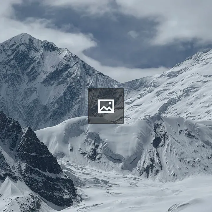Snowy Mountain Peaks Landscape