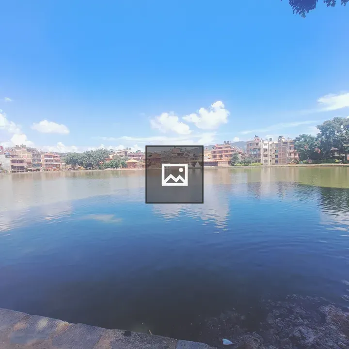Pond with Nearby Buildings