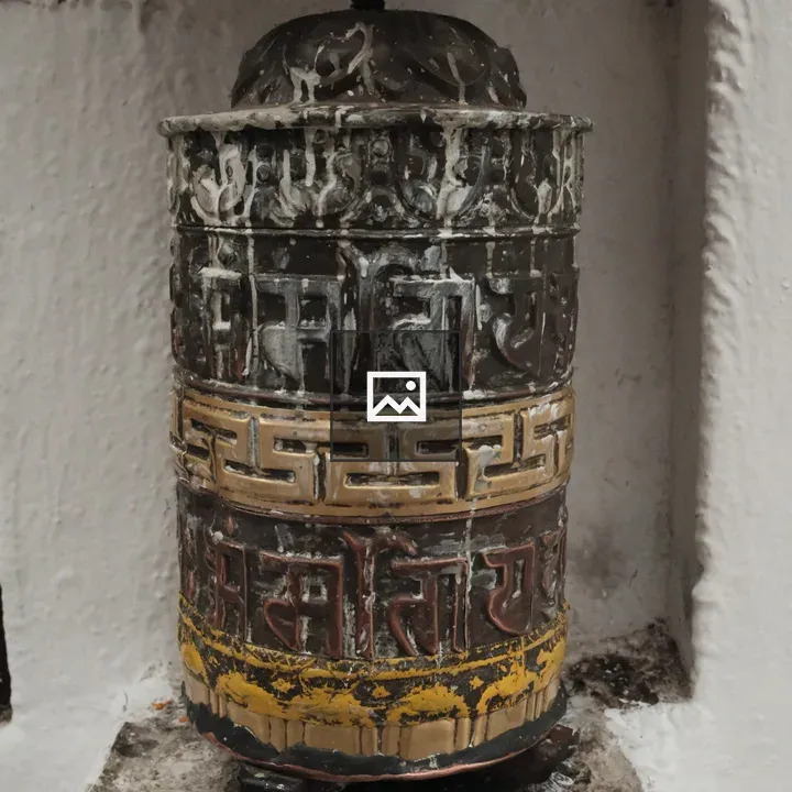 Prayer wheel at Bouddhanath Stupa