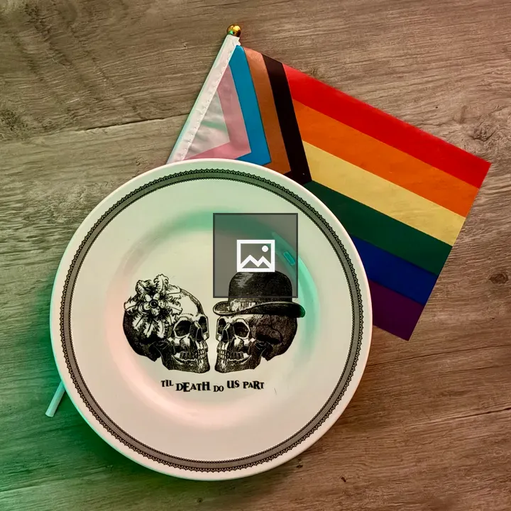 Progress Pride Skull Plate