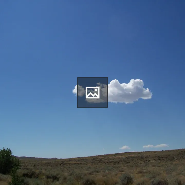 Lone cloud over Wyoming desert