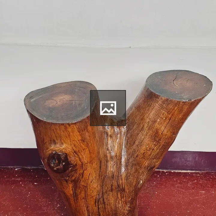 Polished wooden stump